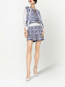 Dolce & Gabbana Silk Cardigan With Maiolica Print