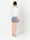 Dolce & Gabbana Silk Cardigan With Maiolica Print