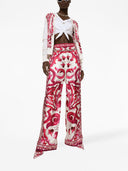 Dolce & Gabbana Maiolica Print Silk Cardigan