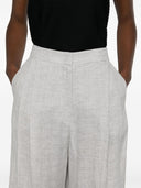 Emporio armani brede ben linned bukser