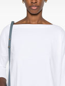 Wilder Kaschmir -Baumwollboot -Hals -Top