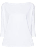 Wilder Kaschmir -Baumwollboot -Hals -Top