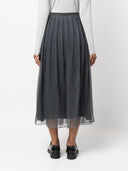 Brunello Cucinelli Silk Midi Rok