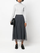 Brunello Cucinelli Silk Midi Rok