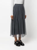 Brunello Cucinelli Silk Midi Rok