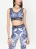 Dolce & Gabbana Maiolica Printed Jersey Top