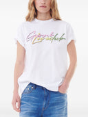 Ganni Multi Love Print Cotton T Shirt