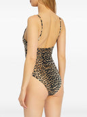 Ganni Leopard Print Swimsuit
