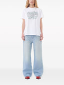 Ganni Love Cats Organic Cotton T Shirt