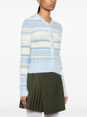 Ganni uldstribet cardigan