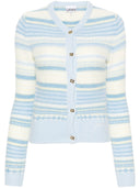 Ganni uldstribet cardigan