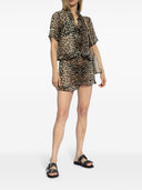 Ganni Leopard Print Shorts