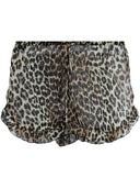 Ganni Leopard Print Shorts