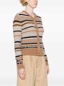 Ganni uldstribet cardigan
