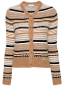 Ganni uldstribet cardigan