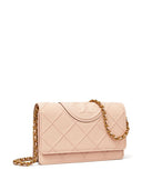 Tory Burch Fleming Leather Wallet On Chain