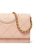 Tory Burch Fleming Leather Wallet On Chain