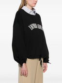 Emporio Armani Logo Cotton Drawstring Sweatshirt
