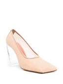Amina Muaddi Charlotte Glass Mesh Pumps