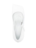 Amina Muaddi Charlotte Mary Jane Patent Pumps