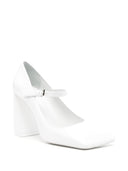 Amina Muaddi Charlotte Mary Jane Patent Pumps