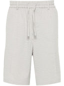 Emporio Armani Striped Cotton Shorts