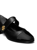 Tory Burch Mary Jane Cap Toe Leather Ballets
