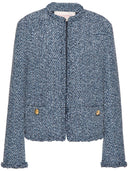 Valentino Tweed Crewneck Jacket