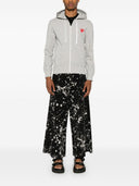 Comme Des Garcons Logo Zipped Cotton Hoodie