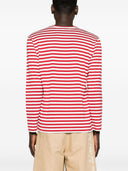 Comme des Garcons Logo gestreepte katoenen t -shirt