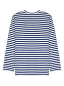 Comme des Garcons Logo gestreepte katoenen t -shirt
