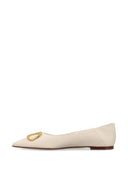 Valentino Garavani V Logo Signature Leather Ballets