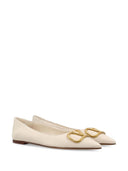 Valentino Garavani V Logo Signature Leather Ballets