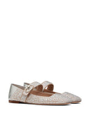 Valentino Garavani V Logo Locker Leather Strass Embellished Ballets