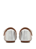 Valentino Garavani V Logo Locker Leather Strass Embellished Ballets