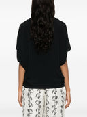 Semikouture Gabrielle Bluse mit Kimono -kurzen Ärmeln