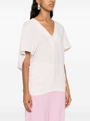 Semicouture Gabrielle Blouse With Kimono Short Sleeves