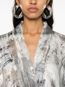 Avant Toi Belted Silk Kimono Top