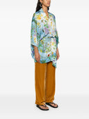 Avant Toi Belted Silk Kimono Top