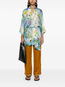Avant Toi Belted Silk Kimono Top