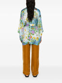 Avant Toi Belted Silk Kimono Top