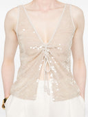 Emporio Armani Sequined Sleeveless Top