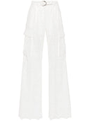 Ermanno Firenze Embroidered Cotton Blend Trousers