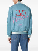 Valentino V Logo Signature Nylon Bomber Jacket