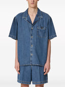 Valentino V Detail Denim Cotton Shirt