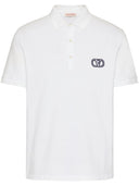 Valentino V Logo Signature Cotton Polo Shirt