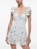 Alice + Olivia Flower Print Mini Dress