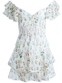 Alice + Olivia Flower Print Mini Dress