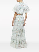 Alice + Olivia Flower Print Cotton Maxi Skirt