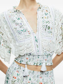 Alice + Olivia Flower Print Cotton Top